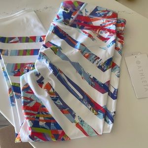 Athleta Kaleidoscope Sonar Capri Brand New